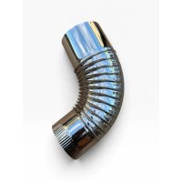 Колено 90° Ø130 мм AISI 430, 0,4 мм — гофрированное