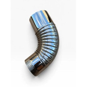 Колено 90° Ø130 мм AISI 430, 0,4 мм — гофрированное
