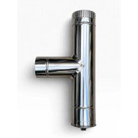 Тройник Ø130 мм, 50×25 см с капельником — AISI 430, 0,4 мм
